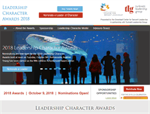 Tablet Screenshot of leadershipcharacterawards.org